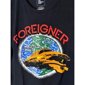Foreigner World Tour 2022 Graphic T-Shirt Black Mens Medium Rock Band Tee USA